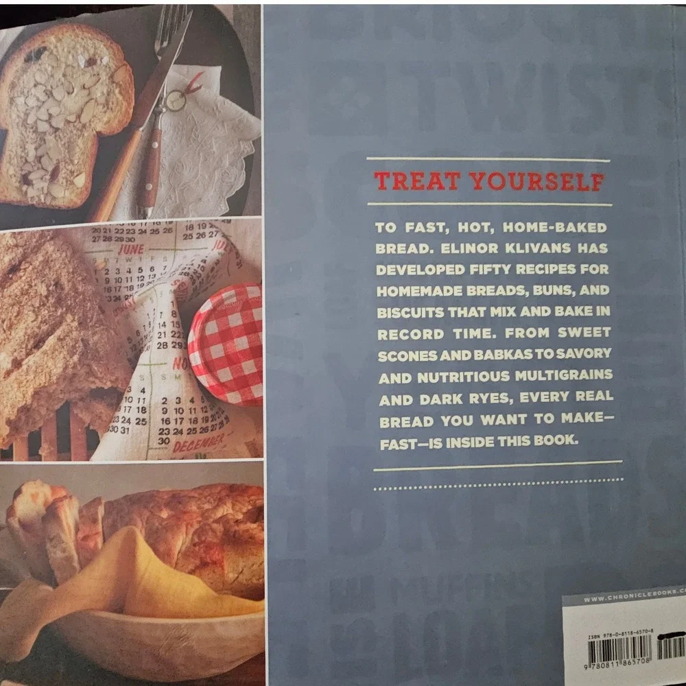 Fast Breads 50 Recipes Elinor Klivans Cookbook Baking Bread Hardcover 2010